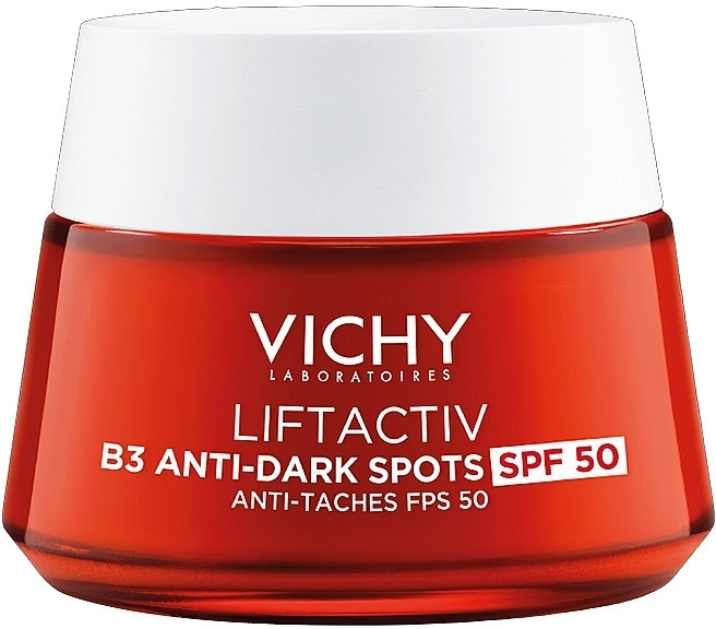 Vichy Антивозрастной крем для коррекции пигментных пятен и морщин, высокая степень защиты SPF50 LiftActiv B3 Anti-Dark Spots Cream SPF50 - фото N1