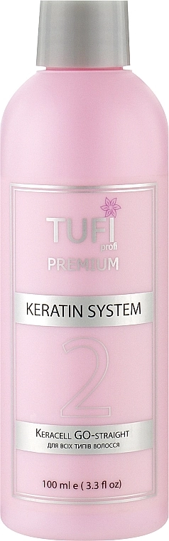 Tufi profi Кератин для всіх типів волосся без формальдегіду Premium Keracell GO-Straight - фото N1