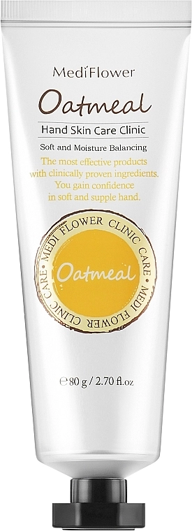 Крем для рук зі злаками - Medi Flower Hand Cream Oatmeal, 80 г - фото N1