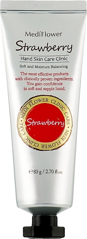 Крем для рук с клубникой - Medi Flower Hand Cream Strawberry, 80 г - фото N1