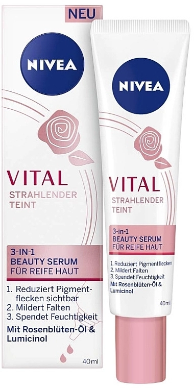 Nivea Сироватка для обличчя 3в1 Vital Radiant Complexion 3-In-1 Beauty Serum - фото N1