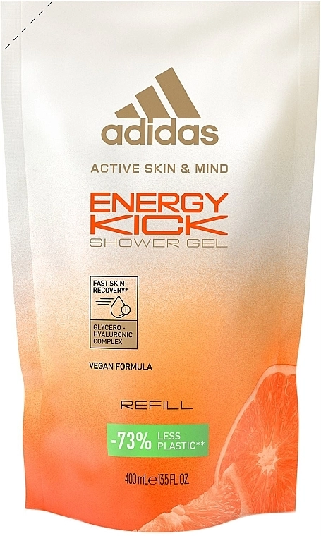 Adidas Гель для душу 3 в 1 Active Skin & Mind Energy Kick Shower Gel Refill (рефіл) - фото N1