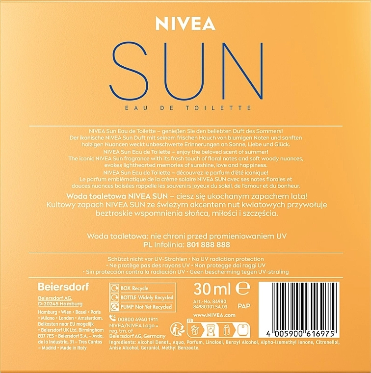 Nivea Sun Eau de Toilette Туалетна вода - фото N3