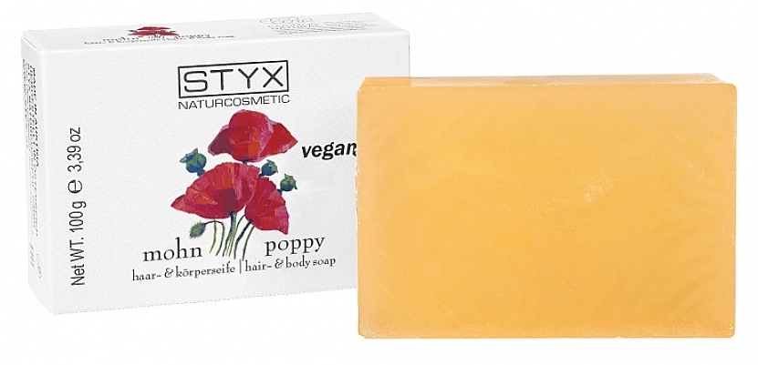 Styx Naturcosmetic Мило для волосся та тіла з маком Poppy Hair & Body Soap - фото N1