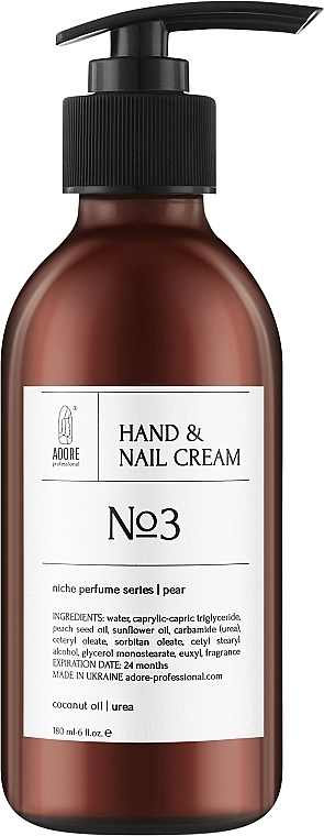 Adore Professional Крем для рук і нігтів №3 Hand & Nail Cream Niche Perfume Pear - фото N1