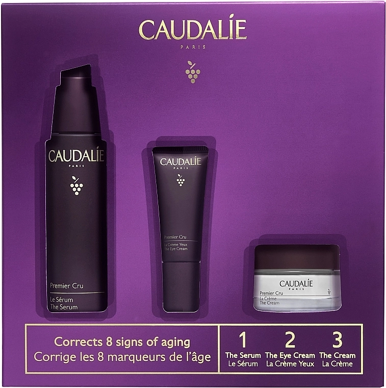 Caudalie Набір Premier Cru Spring Set (f/ser/30ml + eye/cr/5ml + f/cr/15ml) - фото N1