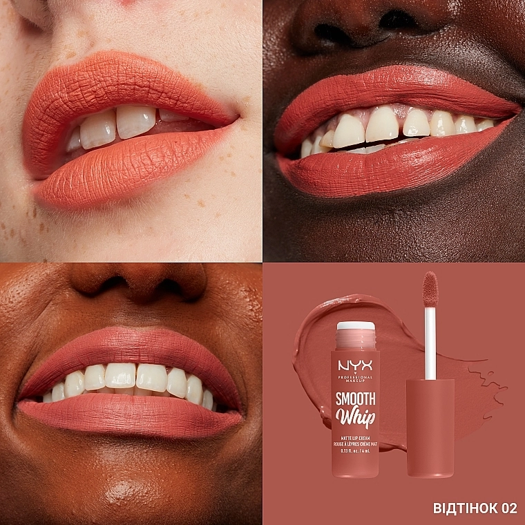 Жидкая матовая помада-крем для губ - NYX Professional Makeup Smooth Whip Matte Lip Cream, 18 - Onesie Funsie - фото N5