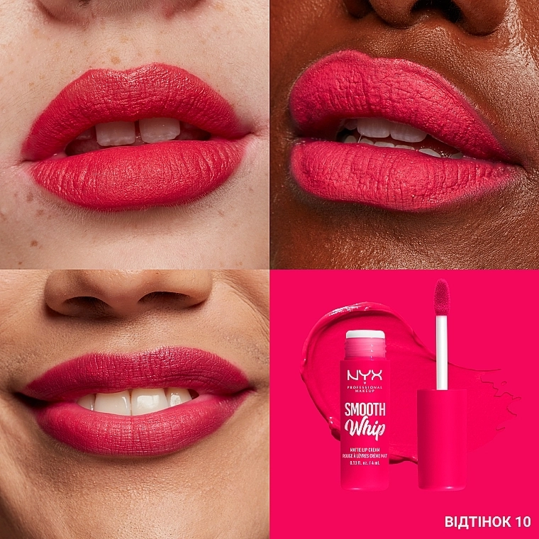 Жидкая матовая помада-крем для губ - NYX Professional Makeup Smooth Whip Matte Lip Cream, 18 - Onesie Funsie - фото N12