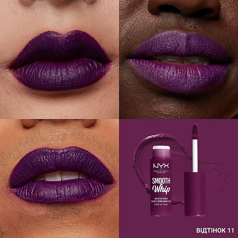 Жидкая матовая помада-крем для губ - NYX Professional Makeup Smooth Whip Matte Lip Cream, 18 - Onesie Funsie - фото N13