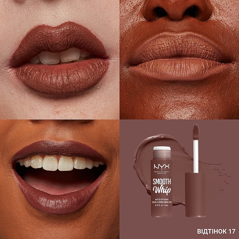 Жидкая матовая помада-крем для губ - NYX Professional Makeup Smooth Whip Matte Lip Cream, 18 - Onesie Funsie - фото N18