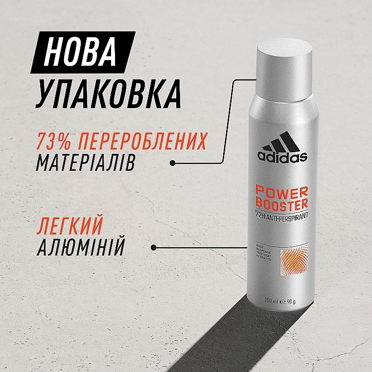 Adidas Дезодорант-антиперспирант для мужчин Power Booster 72H Anti-Perspirant - фото N3