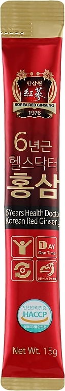 Пищевая добавка "Красный женьшень" - Skinfactory 6Years Red Ginseng Health Doctor, 15 г, 30 шт - фото N2