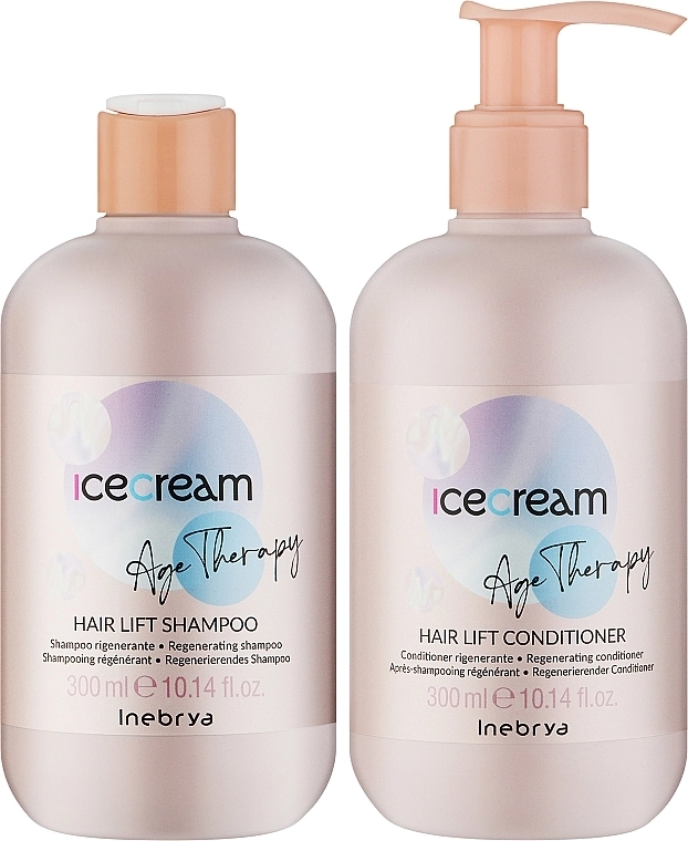 Inebrya Набір Ice Cream Age Therapy Hair Lift Kit Set (shamp/300ml + cond/300ml) - фото N2