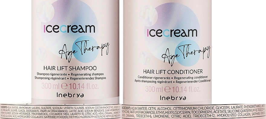 Inebrya Набір Ice Cream Age Therapy Hair Lift Kit Set (shamp/300ml + cond/300ml) - фото N3