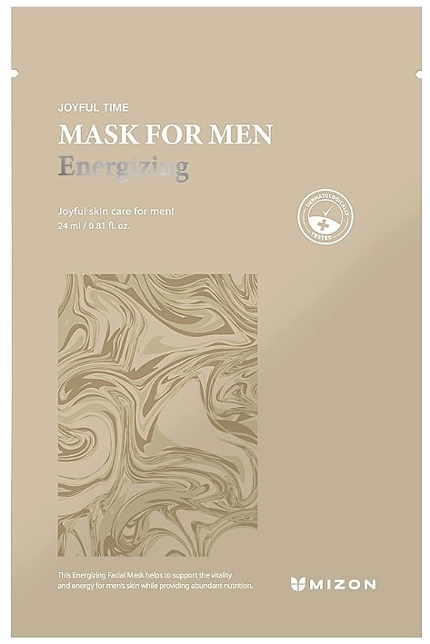 Mizon Підбадьорлива маска для обличчя для чоловіків Joyful Time Mask For Men Energizing - фото N1