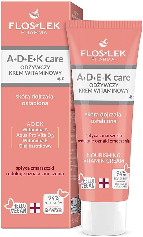 Floslek Питательный витаминный крем для лица A+D+E+K Care Nourishing Vitamin Cream - фото N1