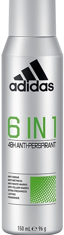 Adidas Дезодорант-антиперспірант для чоловіків 6 In 1 48H Anti-Perspirant For Men - фото N1