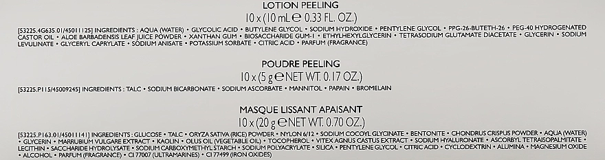 Payot УЦЕНКА Набор Liss Absolute (f/peeling/10x5g + f/lot/10x10ml + f/mask/10x20g) * - фото N3