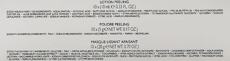 Payot УЦЕНКА Набор Liss Absolute (f/peeling/10x5g + f/lot/10x10ml + f/mask/10x20g) * - фото N4