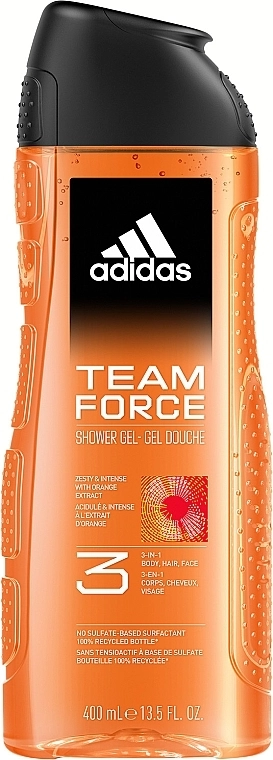 Adidas Team Force Shower Gel 3-In-1 Гель для душа - фото N1