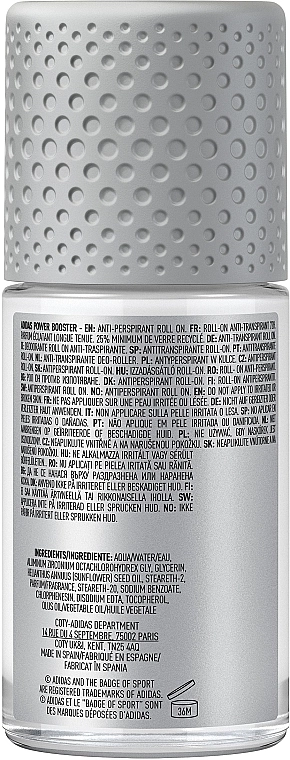 Adidas Дезодорант-антиперспирант шариковый для мужчин Power Booster 72H Anti-Perspirant Roll-On - фото N2