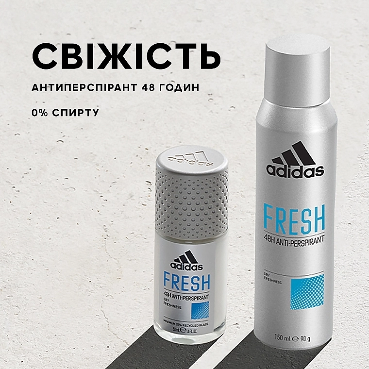 Adidas Антиперспірант-спрей для чоловіків Fresh 48H Anti-Perspirant - фото N5