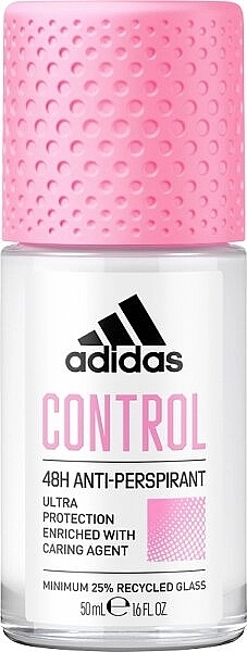Adidas Дезодорант-антиперспірант кульковий для жінок Control 48H Anti-Perspirant Deodorant Roll-On - фото N1