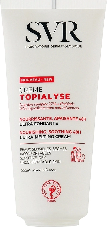 SVR Питательный успокаивающий крем для лица и тела Topialyse Nourishing Soothing 48H Cream - фото N1