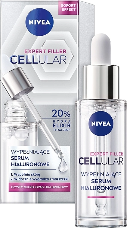 Nivea Сыворотка-бустер для лица с гиалуроновой кислотой Expert Filler Cellular Hyaluronic Acid Booster Face Serum - фото N1