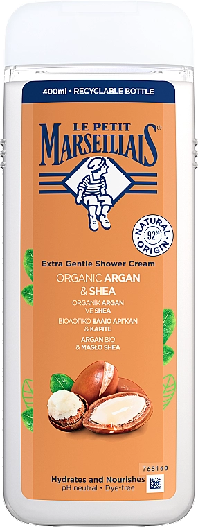 Le Petit Marseillais Крем для душа "Органическая аргана и ши" Extra Gentle Shower Cream Organic Argan & Shea - фото N1