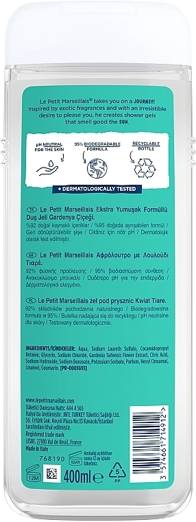 Le Petit Marseillais Гель для душу "Квітка Тіаре" Extra Gentle Shower Gel Tiare Flower - фото N3