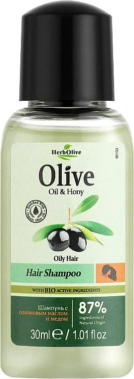 Madis Шампунь для жирных волос с медом HerbOlive Oil & Honey Hair Shampoo For Oily Hair (мини) - фото N1