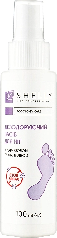 Дезодоруючий засіб для ніг пролонгованої дії з фарнезолом - Shelly Podology Care, 100 мл - фото N1
