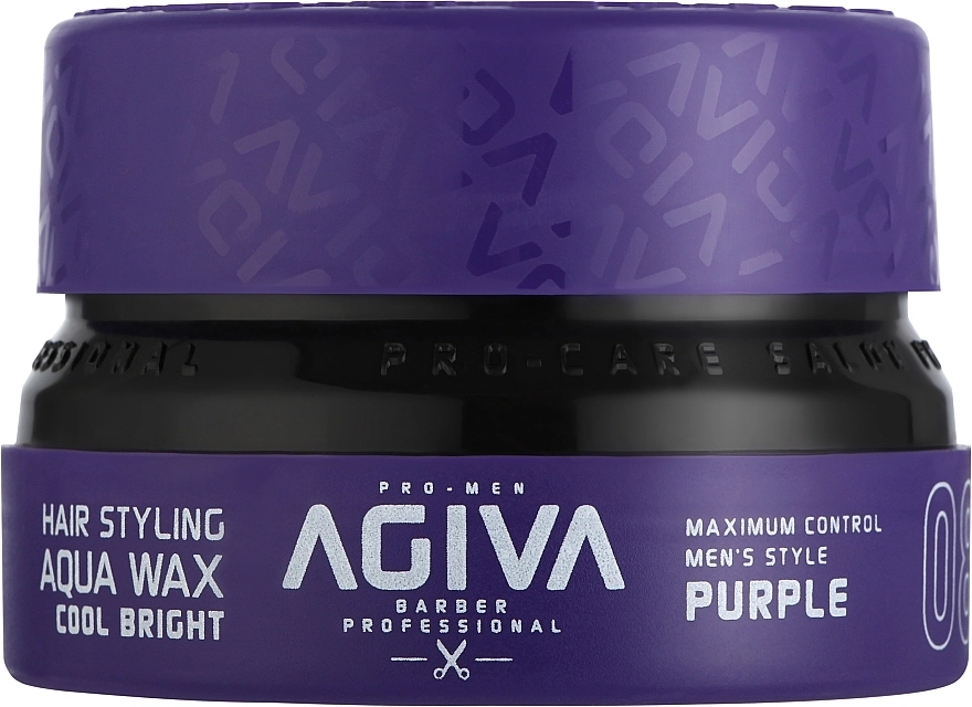 Agiva Віск для укладання волосся Styling Hair Aqua Wax Cool Bright Purple 08 - фото N1