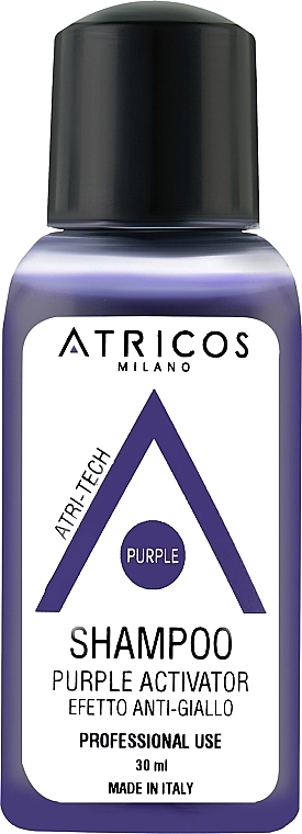 Atricos Шампунь для волосся "Пурпурний активатор" Purple Activator No Yellow Effect Shampoo (міні) - фото N1