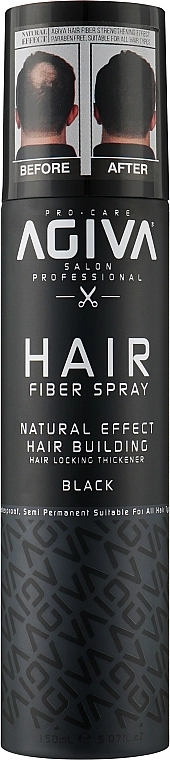 Agiva Спрей для волос Hair Fiber Spray Black - фото N1