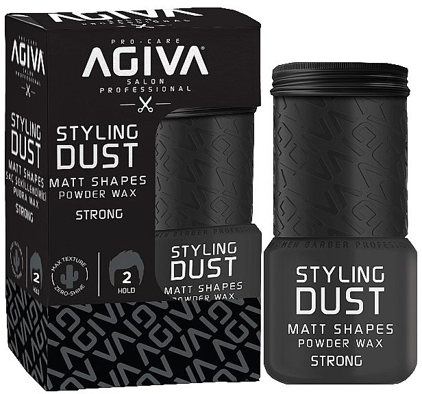 Agiva Пудра для волосся Styling Dust Powder Wax Strong Black - фото N1