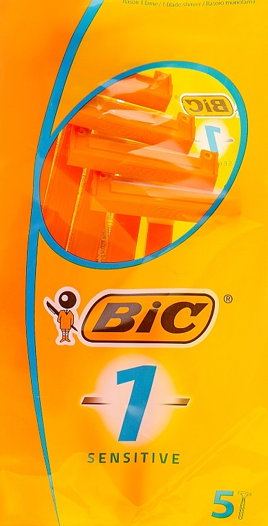 BIC Мужской станок для бритья "Sensitive 1", 5 шт. - фото N1