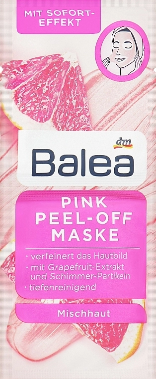 Balea Маска для обличчя з екстрактом грейпфрута Pink Peel-Off - фото N1