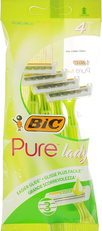 BIC Женский станок для бритья "Pure 3 Lady", 4 шт. - фото N1