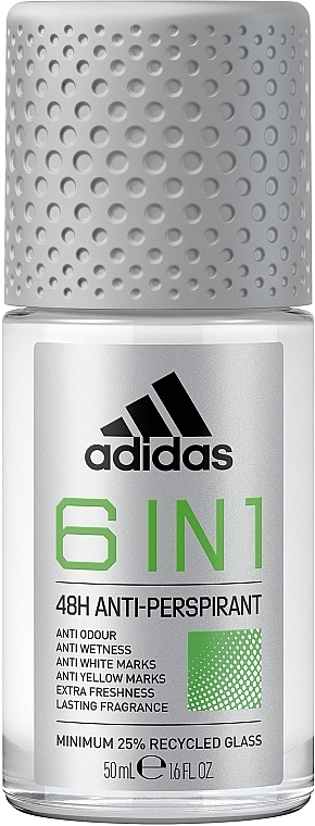 Adidas Дезодорант-антиперспірант кульковий 6 in 1 48H Anti-Perspirant - фото N1