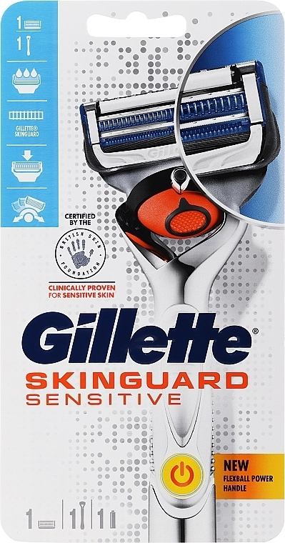 Бритва с 1 сменной кассетой на батарейках - Gillette SkinGuard Sensitive - фото N2