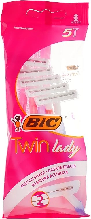 BIC Женский станок для бритья Twin Lady", 5 шт. - фото N1