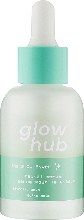 Glow Hub Освітлююча і омолоджуюча сироватка для обличчя з кислотами The Glow Giver Facial Serum - фото N1