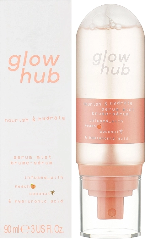 Glow Hub Увлажняющая питательная сыворотка-мист для лица Nourish & Hydrate Serum Mist - фото N2