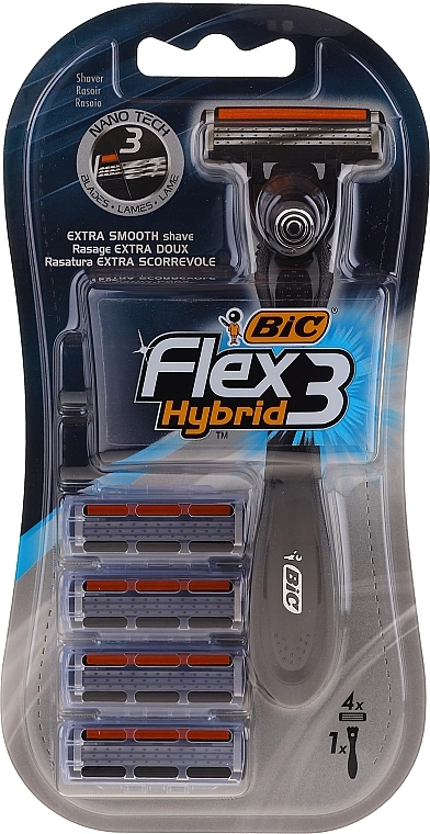 BIC Мужской станок для бритья "Flex", 4 шт. - фото N3