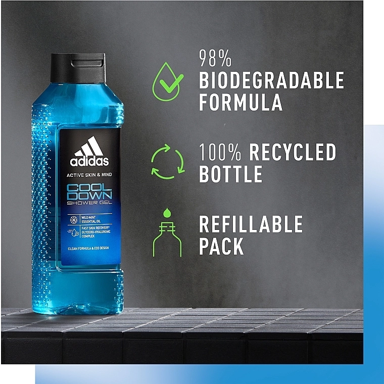 Adidas Гель для душу Active Skin & Mind Cool Down Shower Gel - фото N5