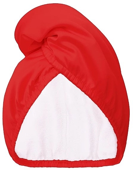 Glov Двухстороннее атласное полотенце для волос, красное Double-Sided Satin Hair Towel Wrap Red - фото N1