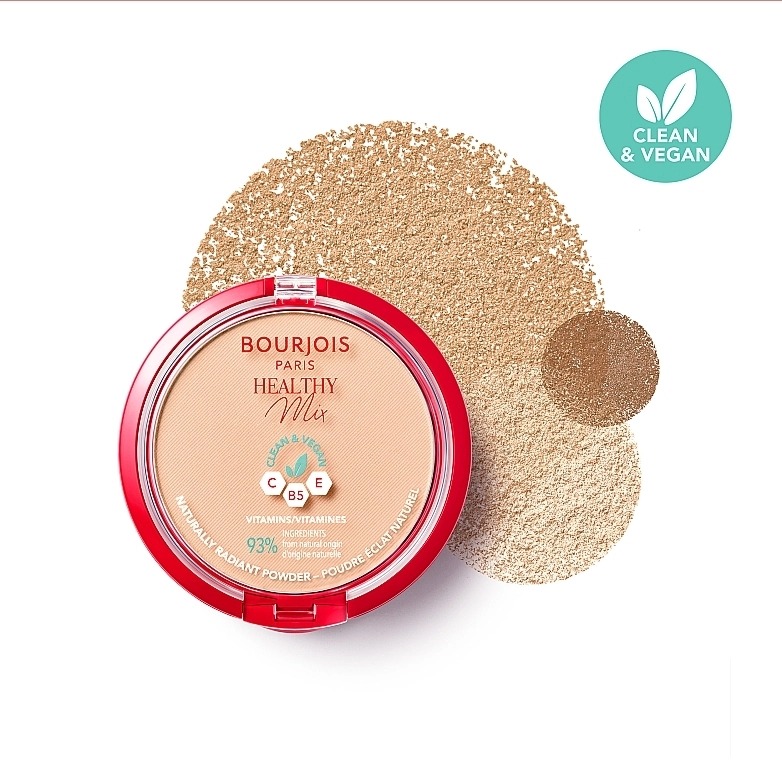 Компактна пудра для обличчя - Bourjois Healthy Mix Clean Powder, 2 - Vanilla, 10 г - фото N11