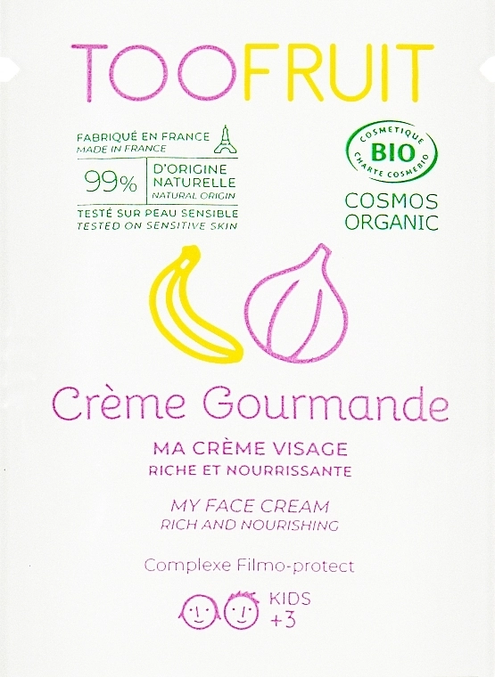 TOOFRUIT Крем для лица "Гурман" Gourmet Cream Banana&Fig (пробник) - фото N1